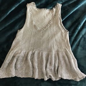 Topshop silver tank shirt
